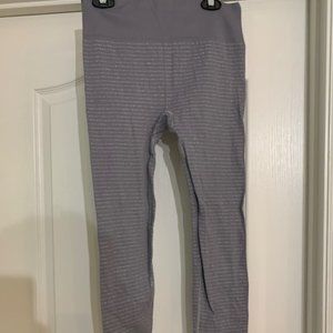 Gray and Silver Metallic Athleta Leggings